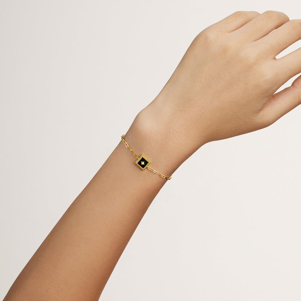 Gallery Black Onyx Stud Bracelet