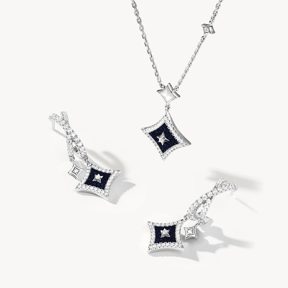 Starry Blue Sandstone Earrings