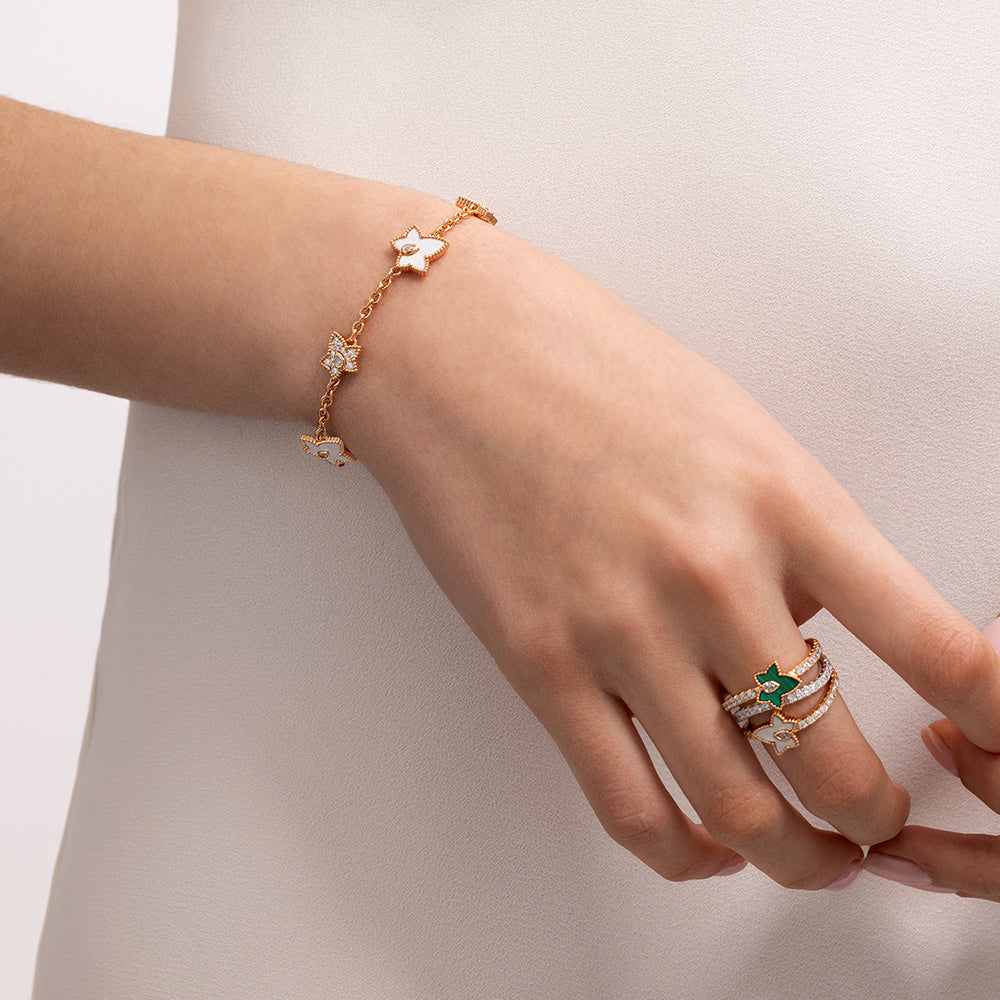 Ivy Mother of Pearl Ring