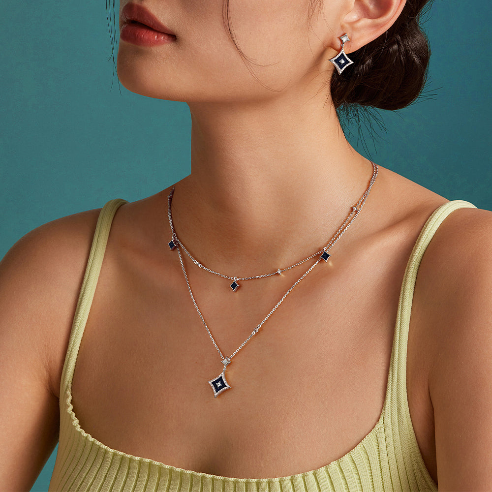 Starry Blue Sandstone Necklace