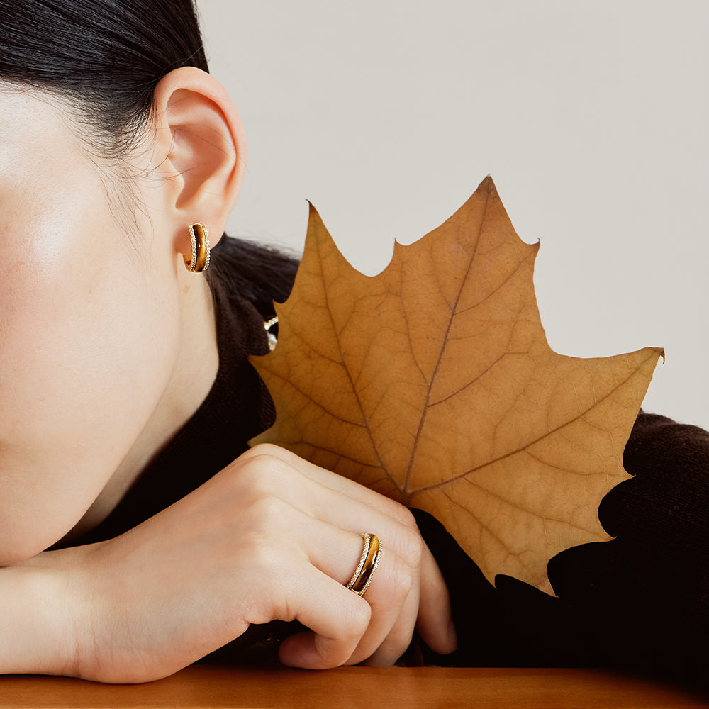 Heliocentric Tiger's Eye Ring