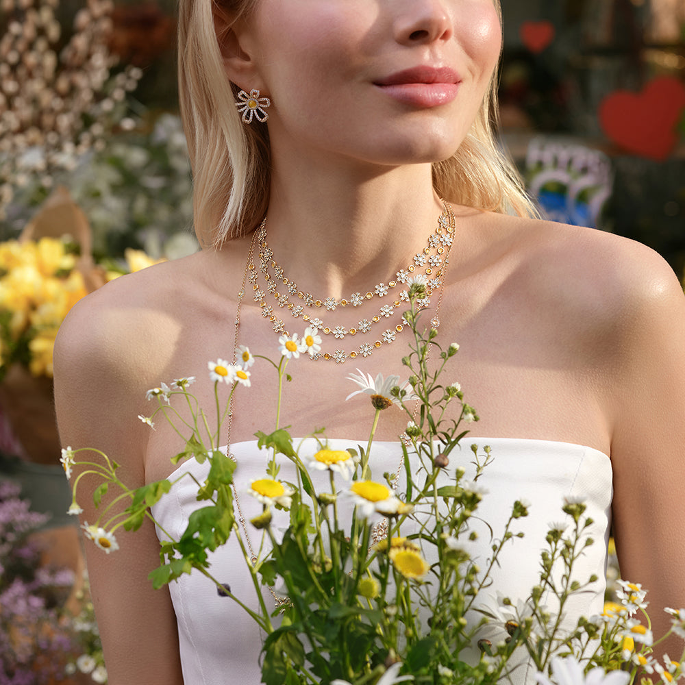 Daisy Full Bloom Choker Necklace