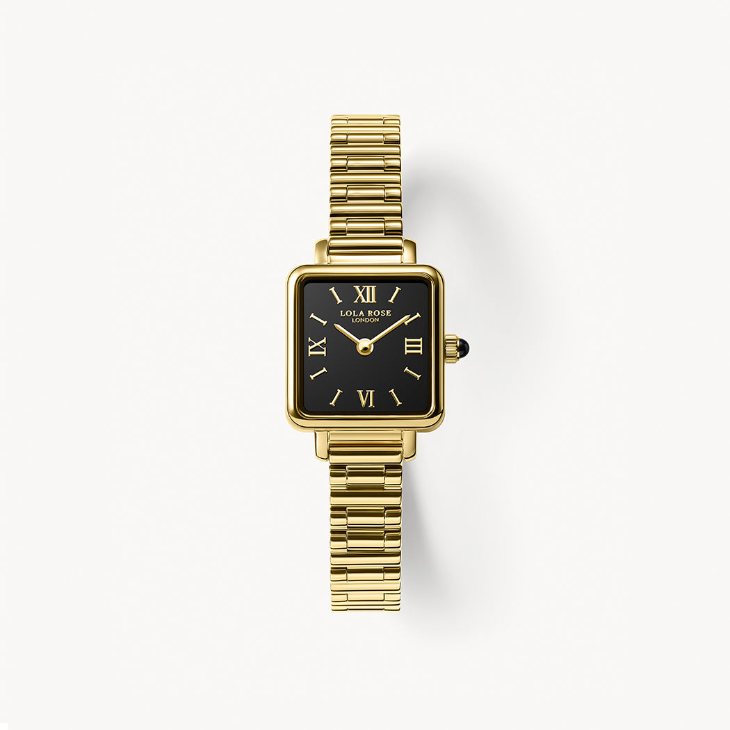 Cube Golden Black Onyx Watch