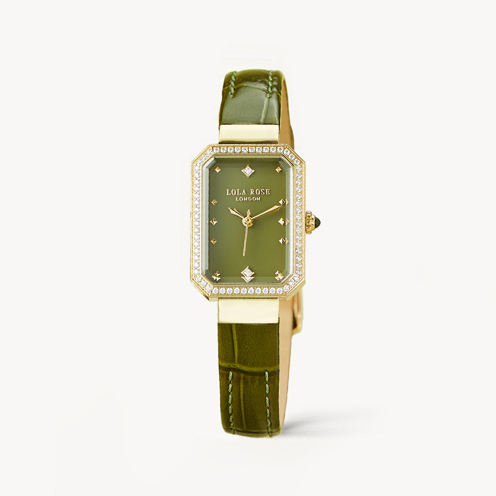 Ms Lola Green Onyx Watch with Zirconia