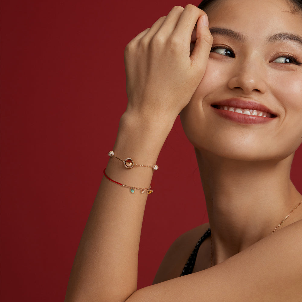 Heliocentric Pink Opal & Carnelian Bracelet