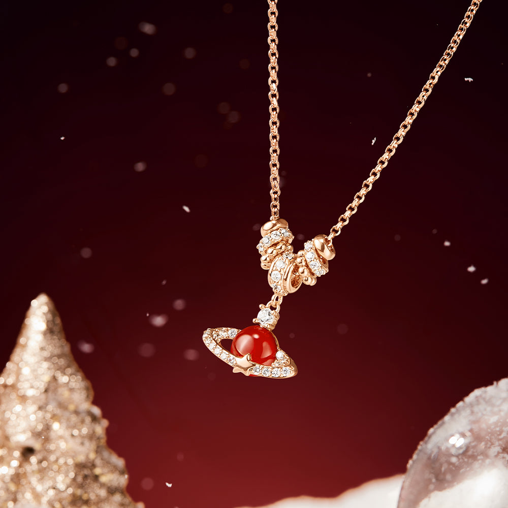 Heliocentric Carnelian Bead Necklace