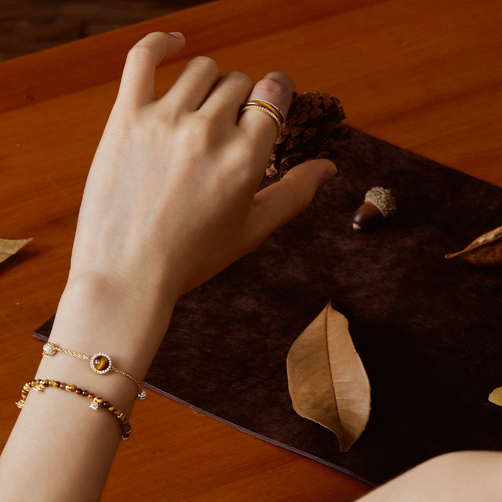 Heliocentric Tiger's Eye Ring