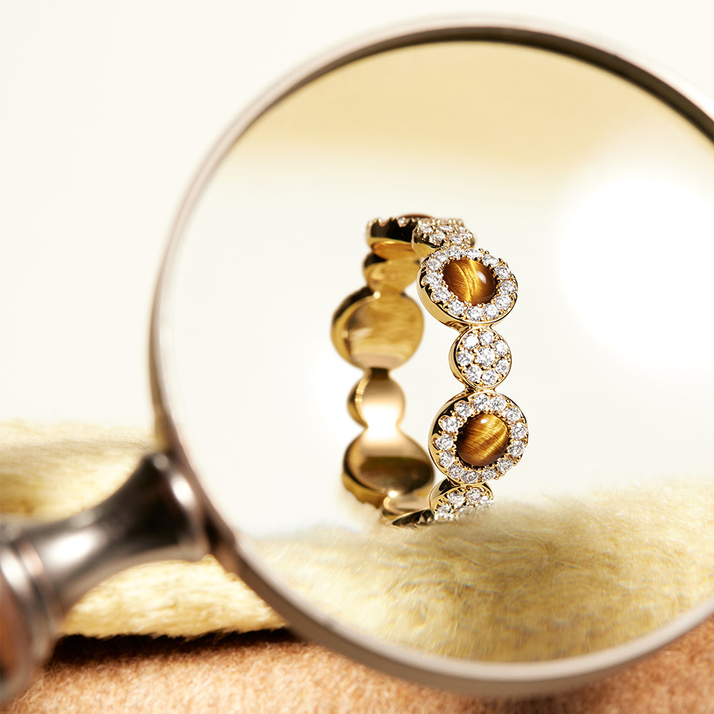 Heliocentric Tiger's Eye Ring