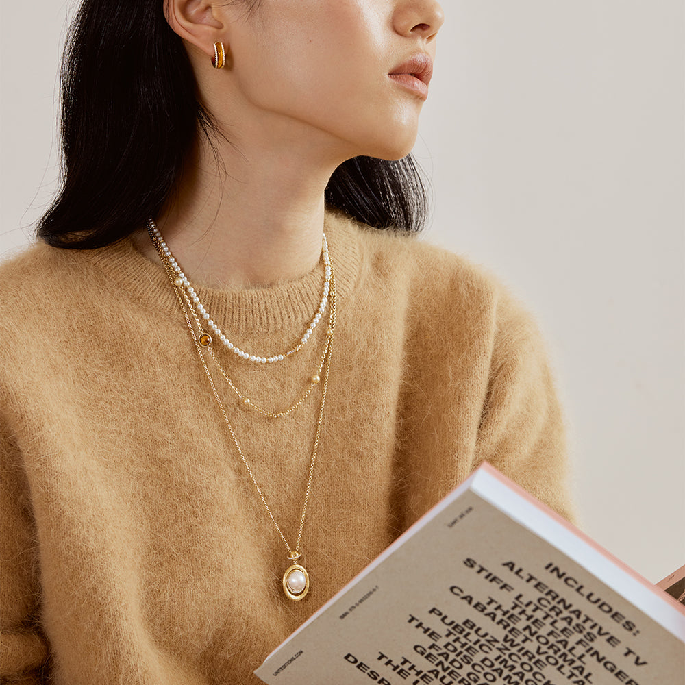 Heliocentric Freshwater Pearl Necklace