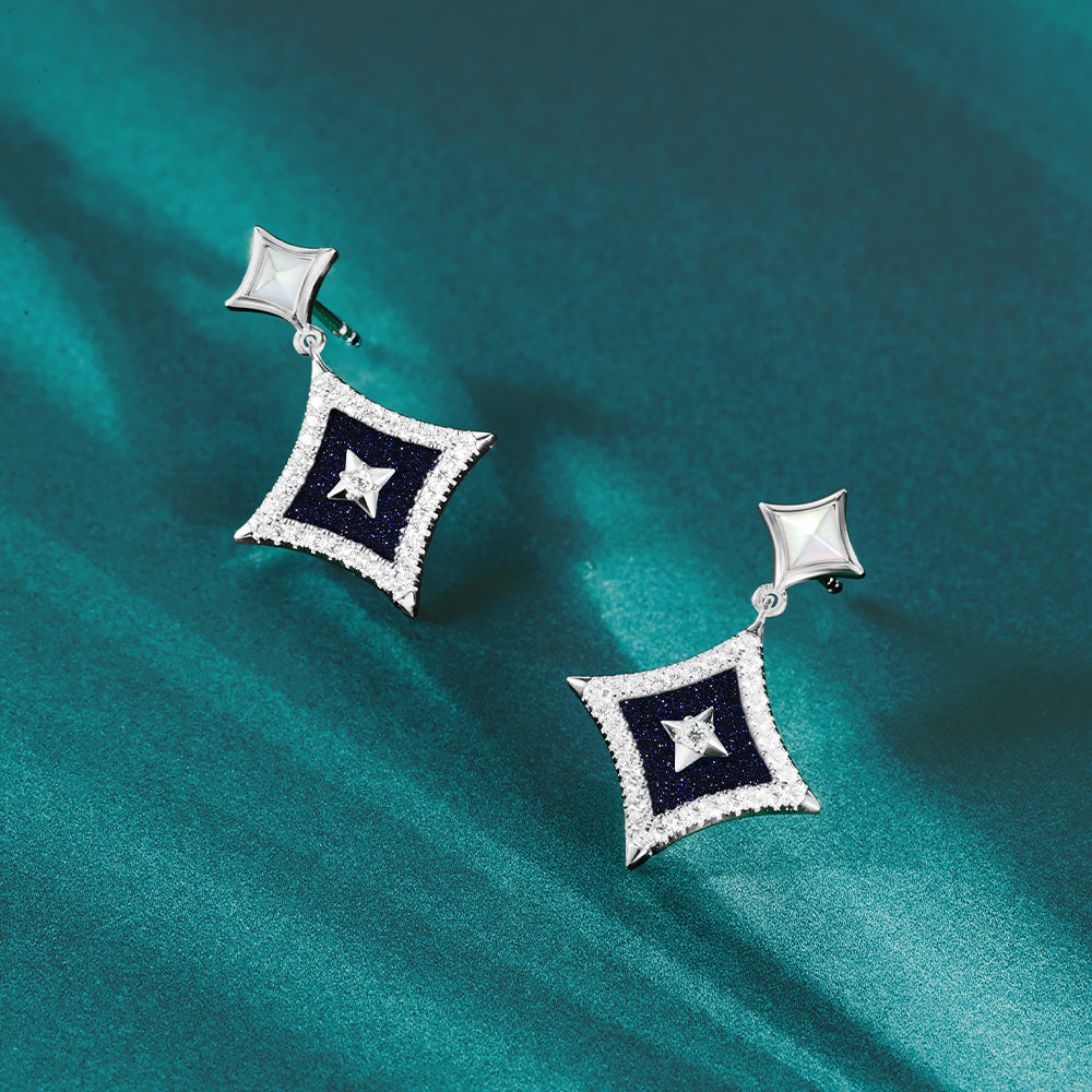 Starry Blue Sandstone Earrings