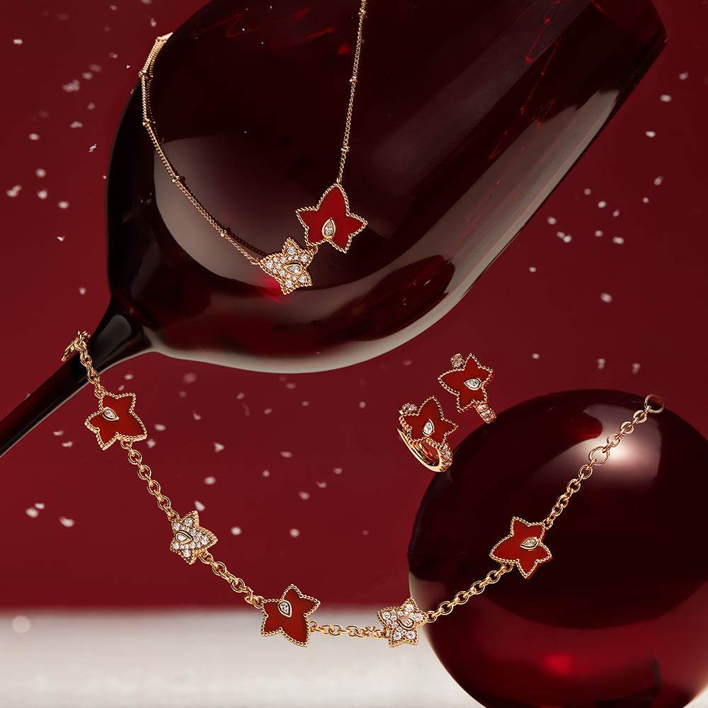 Ivy Carnelian&Mother-of-Pearl Bead Bracelet