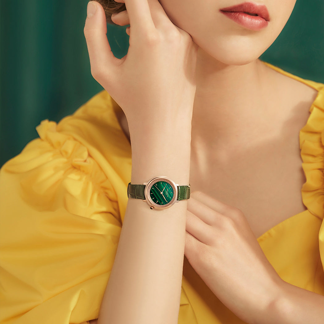 Lola Rose Malachite Watch With Zircon LR2304