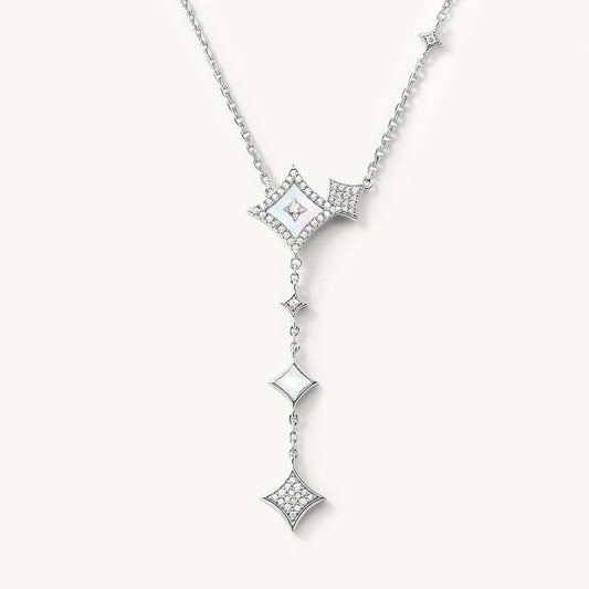 Starry Mother-of-Pearl Chain Necklace