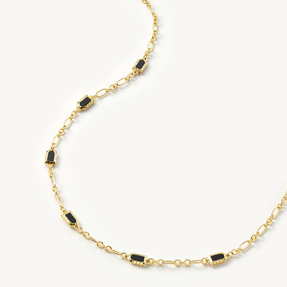 Multi-Arch Black Onyx Necklace