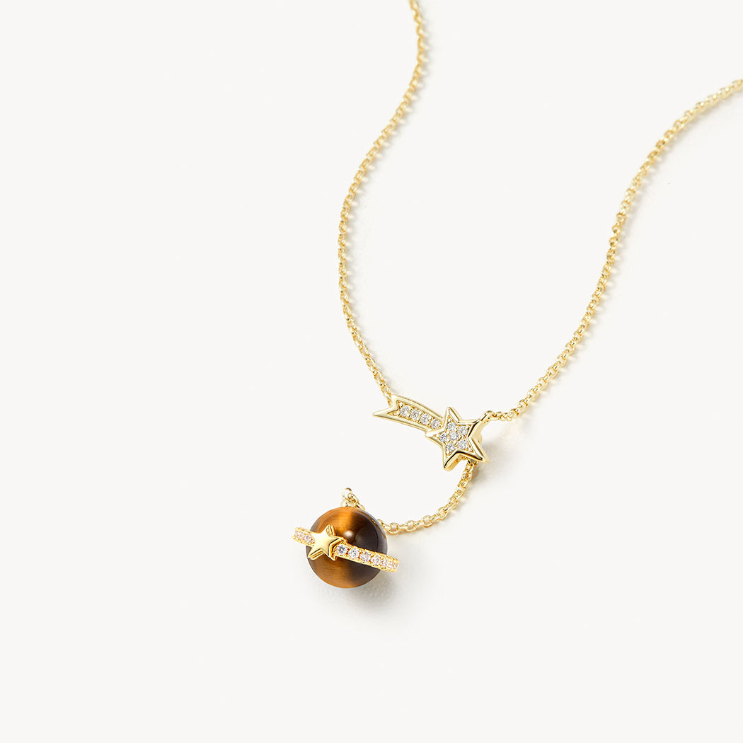 Heliocentric Tiger's Eye Necklace