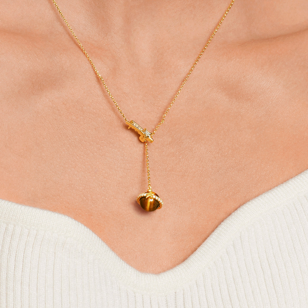 Heliocentric Tiger's Eye Necklace