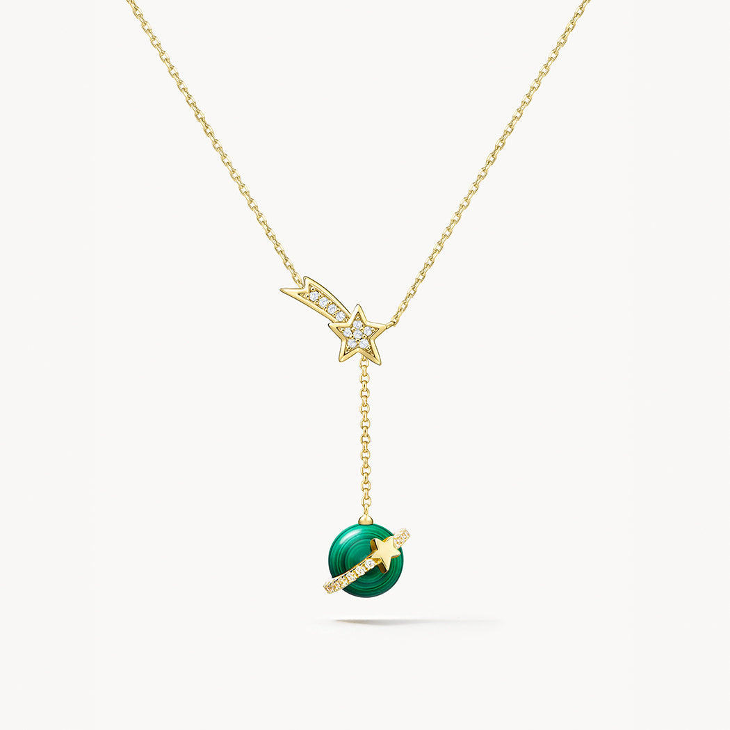 Heliocentric Malachite Necklace