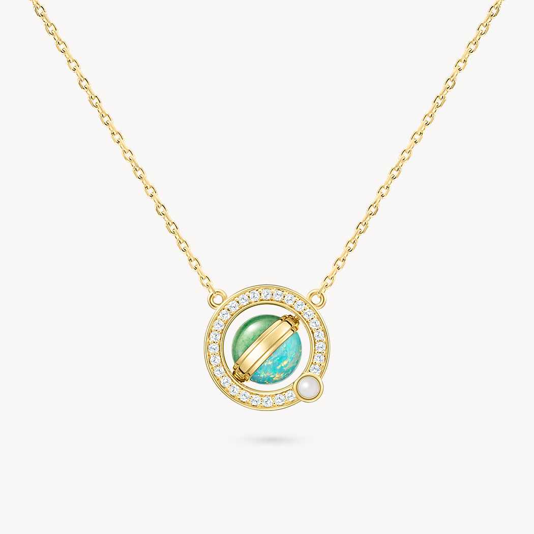 Heliocentric Opal Necklace