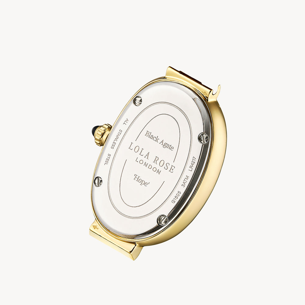 Mirror Mother of Pearl Green Leather Watch