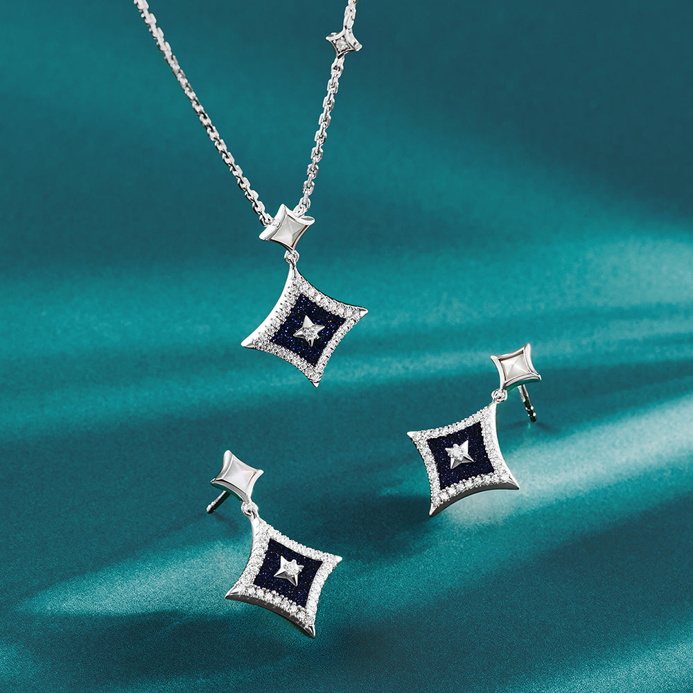 Starry Blue Sandstone Necklace