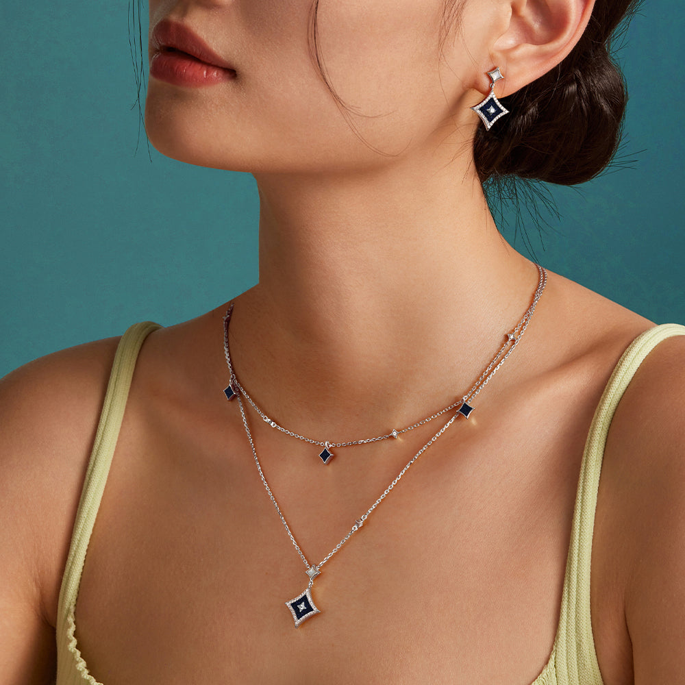 Starry Blue Sandstone Earrings