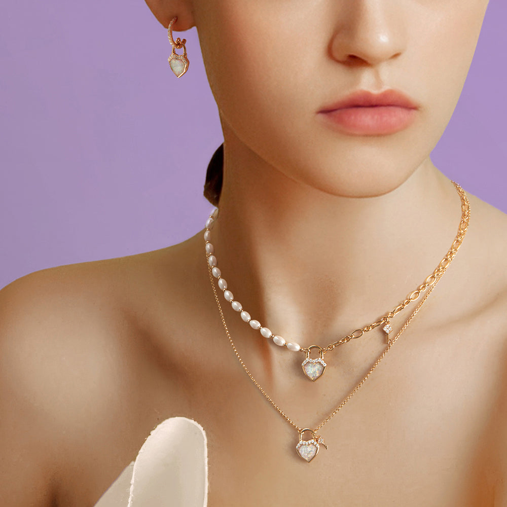 Heart & Lock Heart Lock Earrings