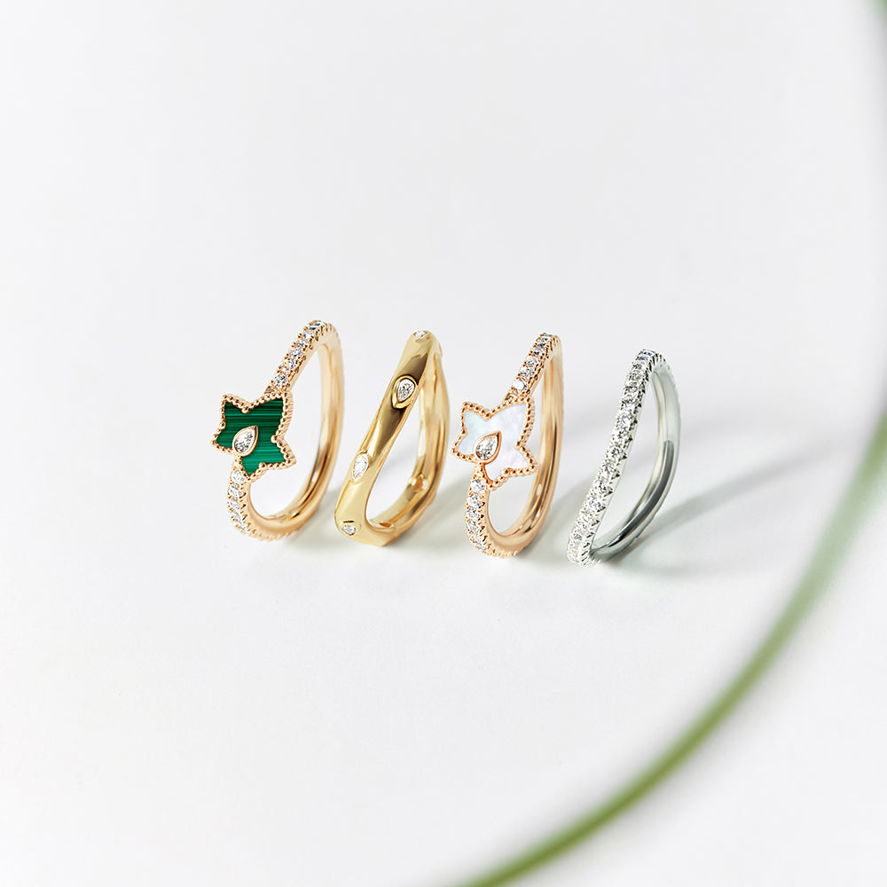 Ivy Mother of Pearl Ring