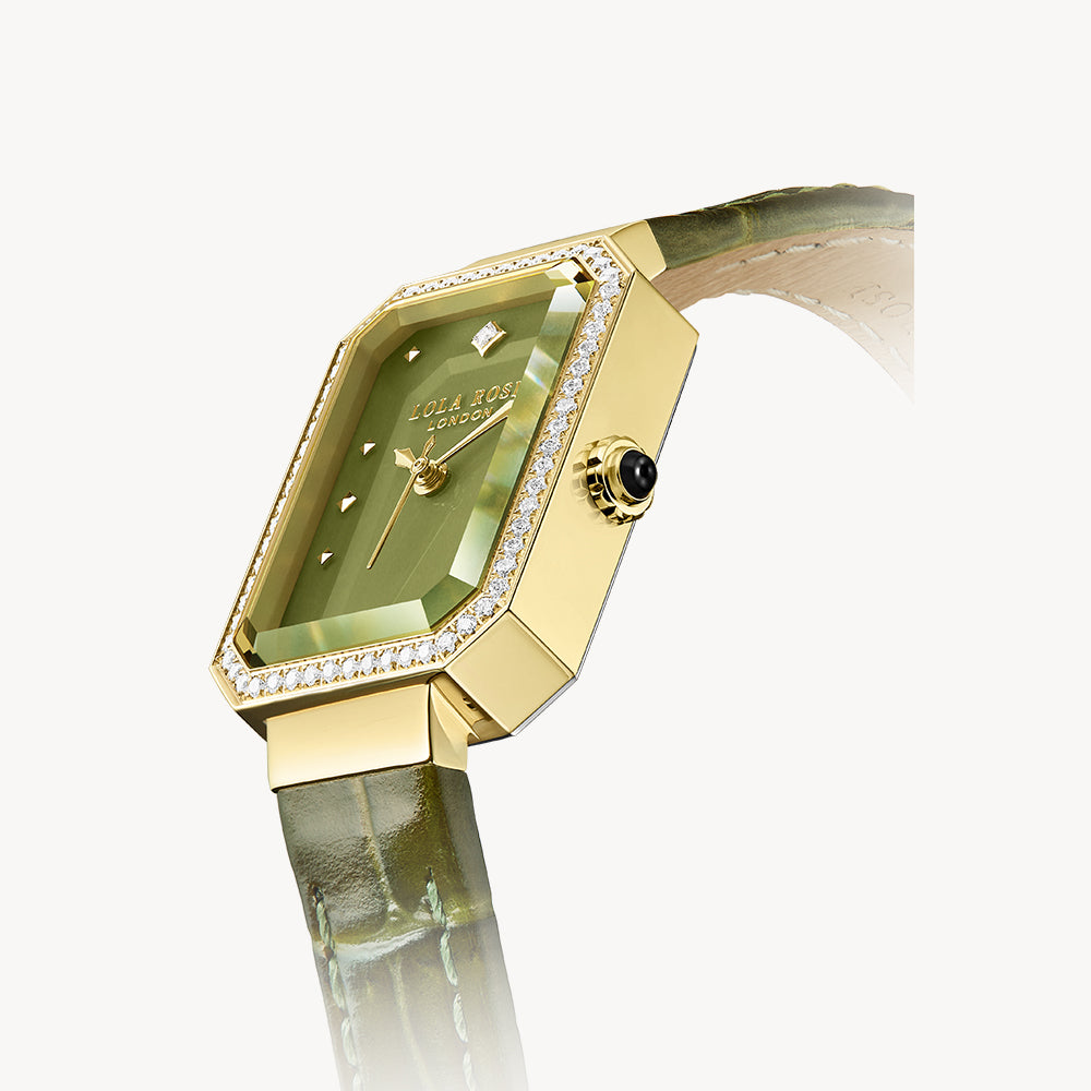 Ms Lola Green Onyx Watch with Zirconia