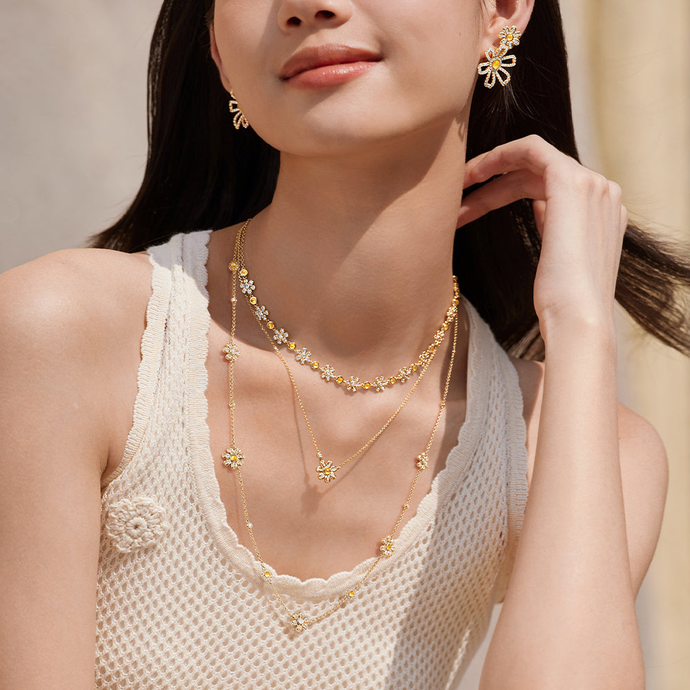 Daisy Full Bloom Choker Necklace
