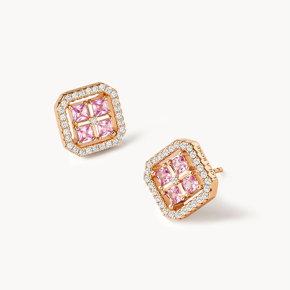 Full of Love Pink Gem Earrings