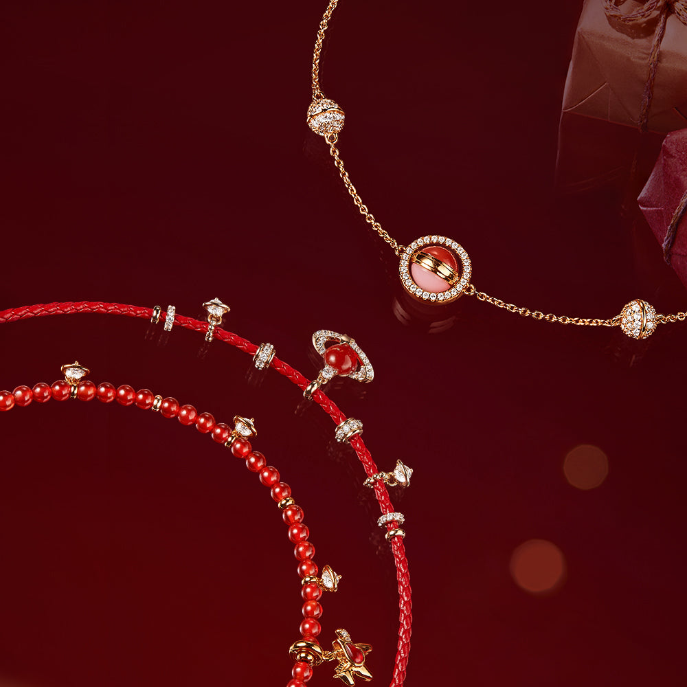 Heliocentric Red Carnelian Woven Bracelet