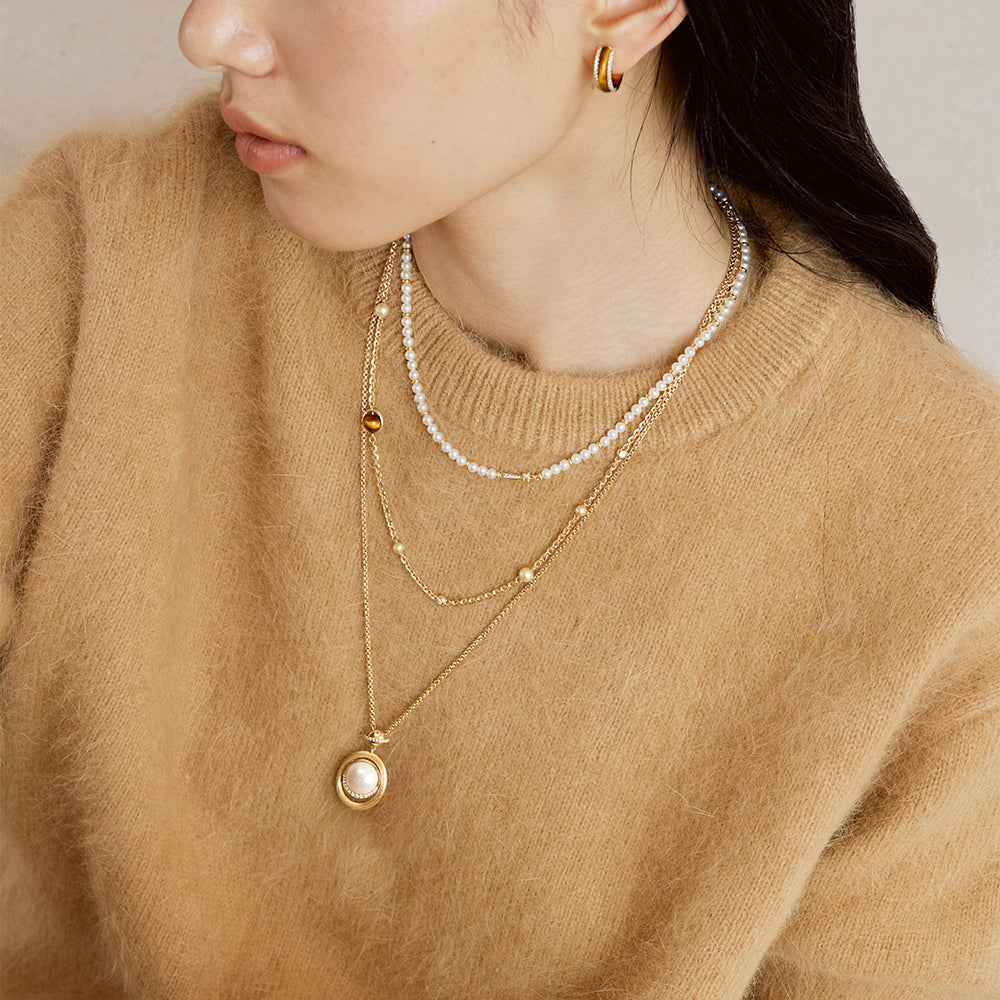 Heliocentric Freshwater Pearl Necklace