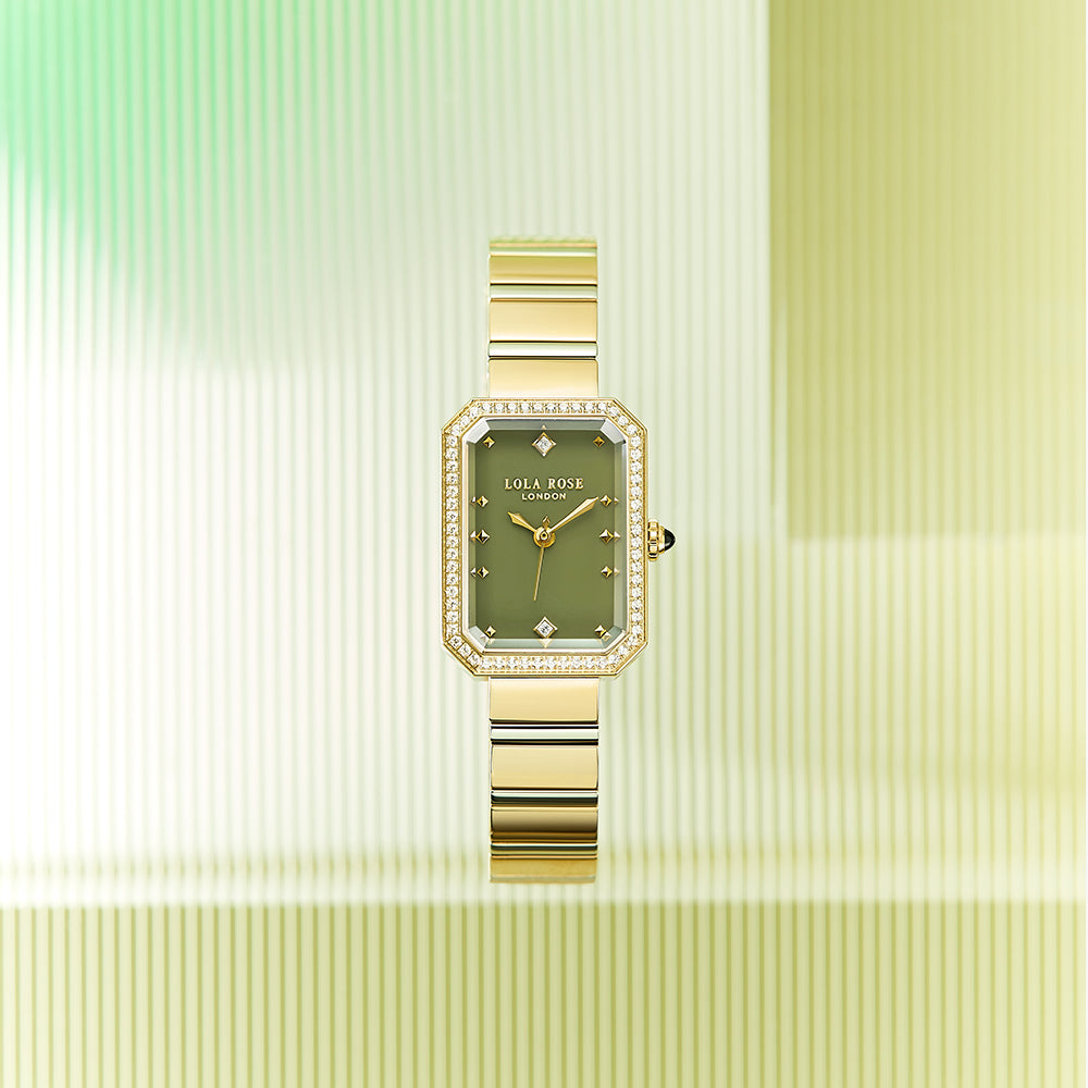 Ms Lola Green Onyx Zirconia Watch With Two Strap Set