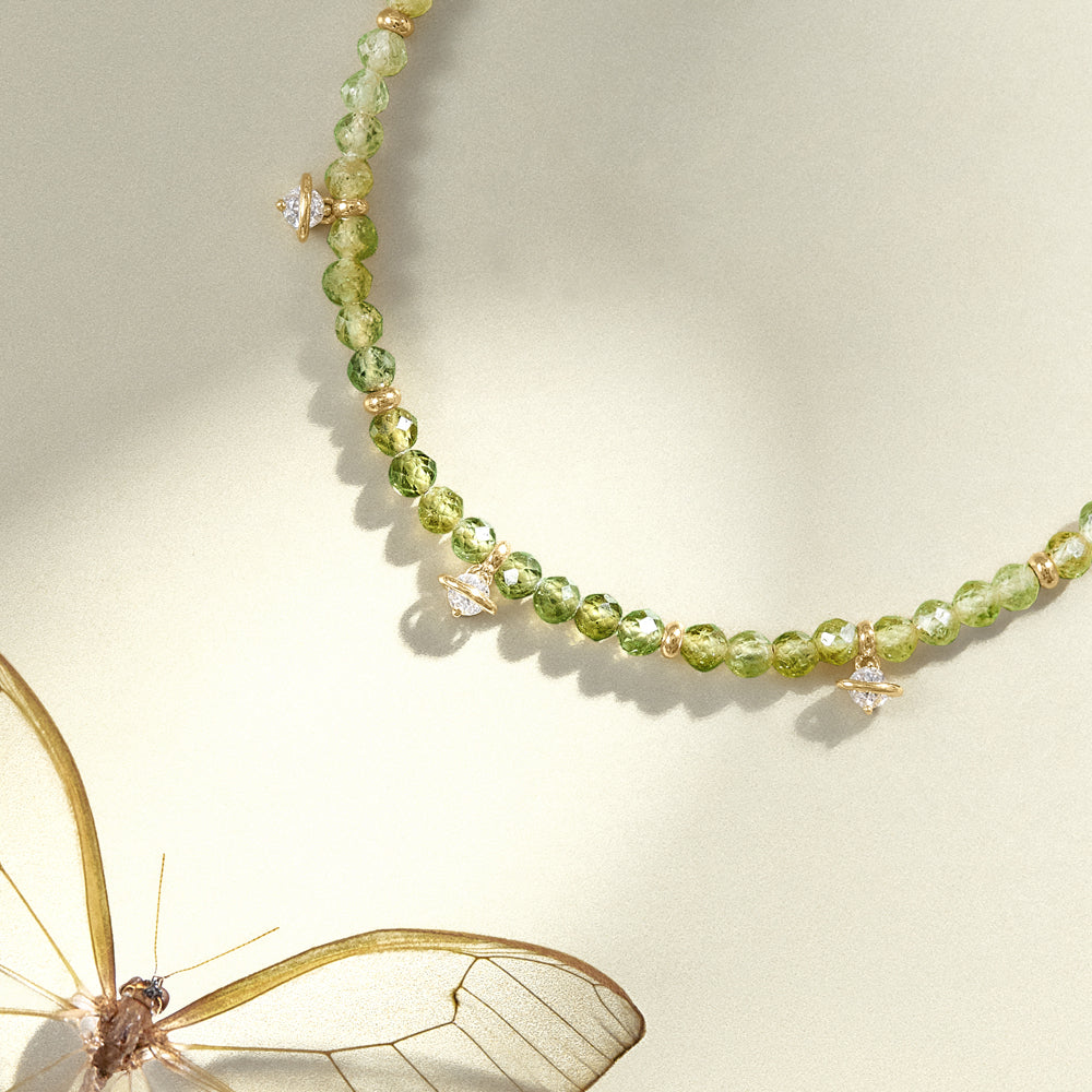 New Heliocentric Green Garnet Bracelet