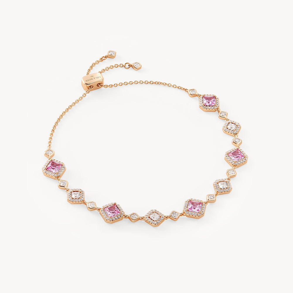 Full of Love Pink Gem Bracelet