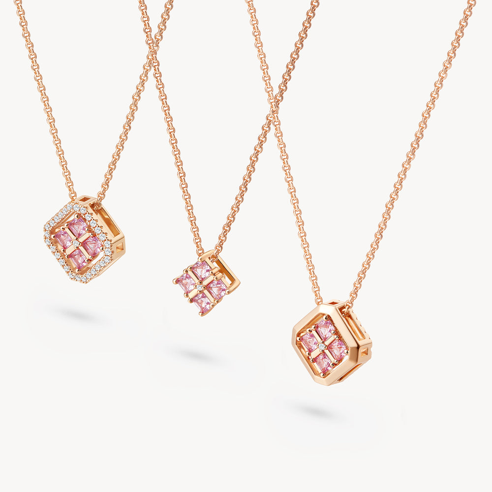 Full of Love Pink Gem Necklace