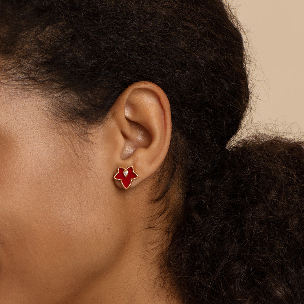 Ivy Carnelian Bead Earrings