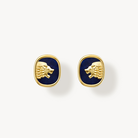 Lion Lapis Lazuli Earrings