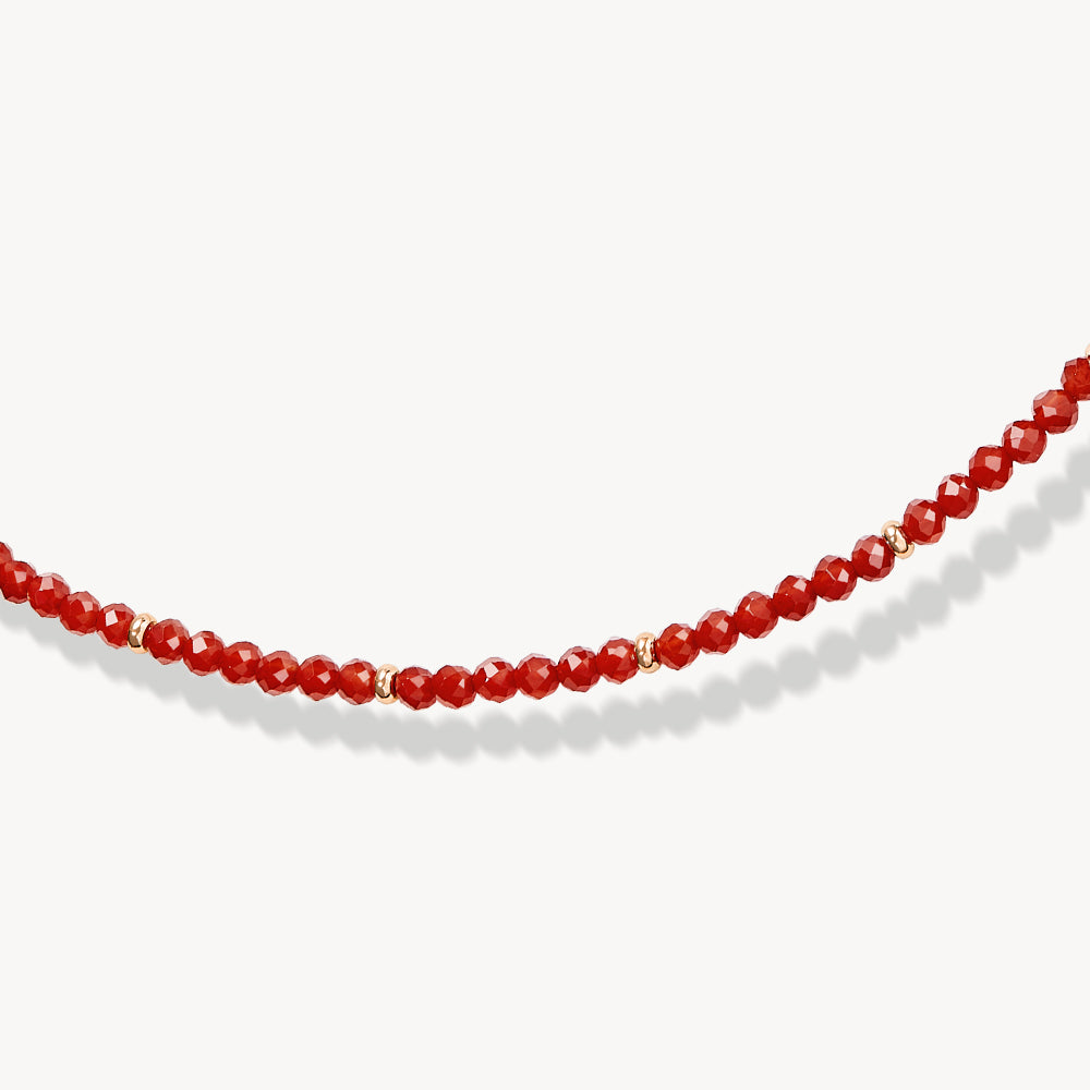 Heliocentric Carnelian Beaded Necklace