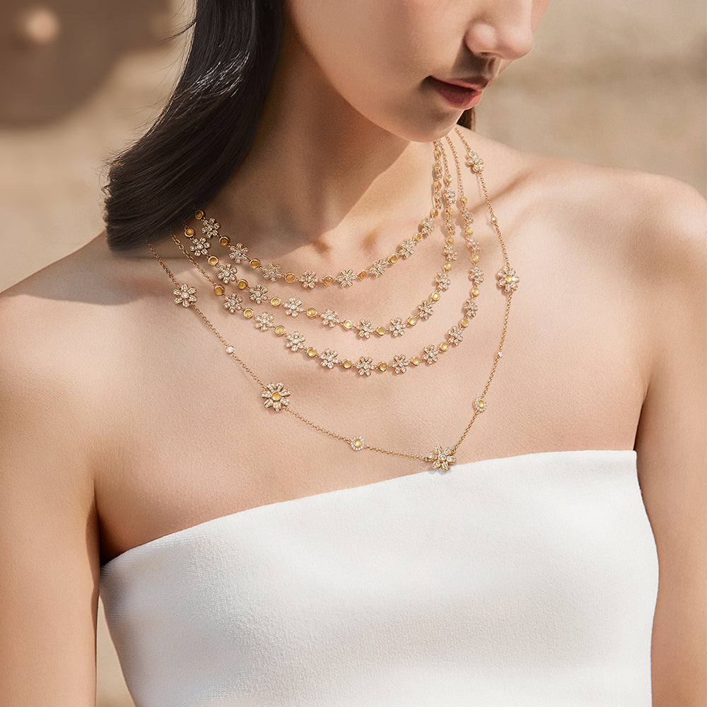 Daisy Full Bloom Choker Necklace