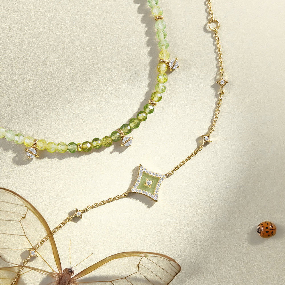New Heliocentric Green Garnet Bracelet