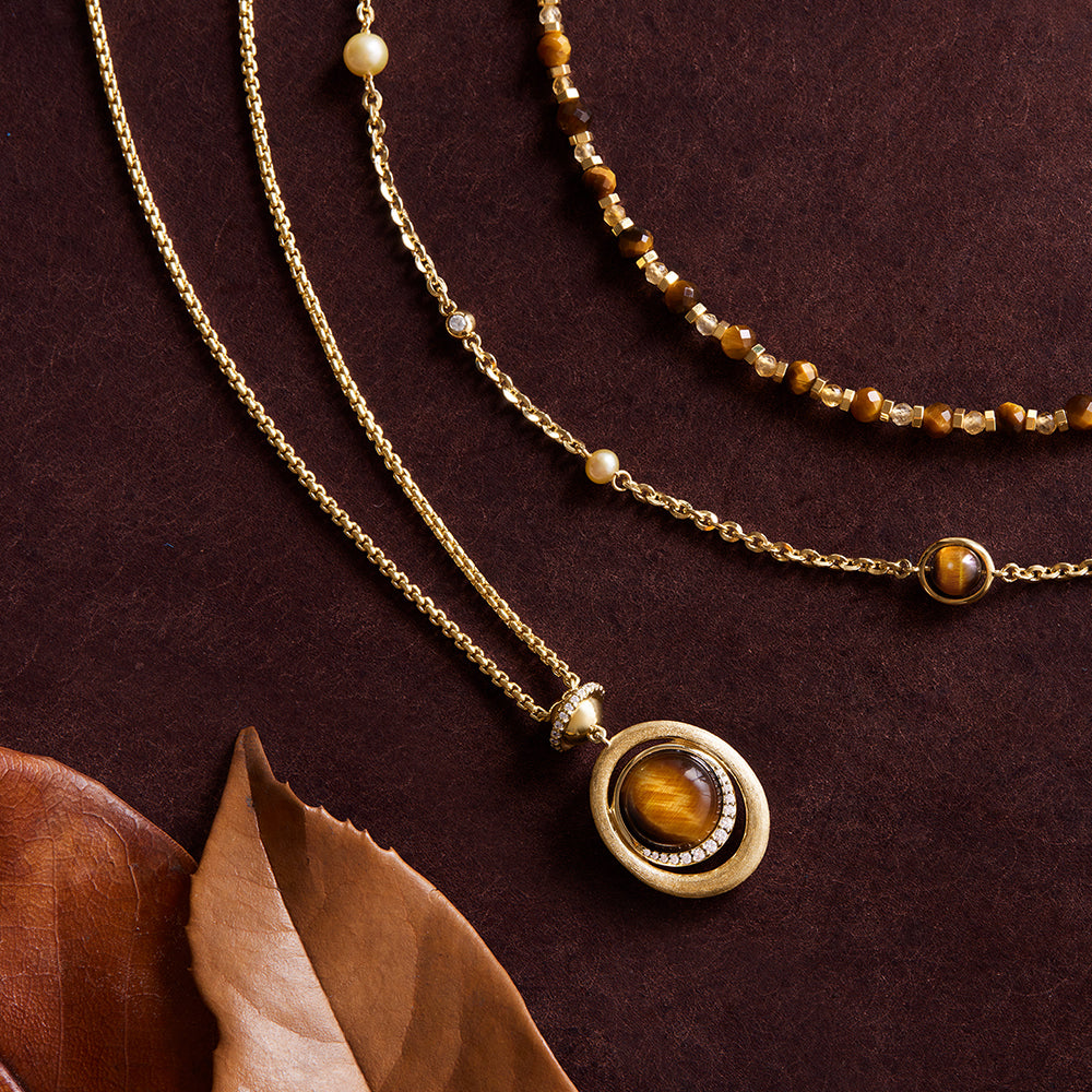 Heliocentric Tiger's Eye Necklace