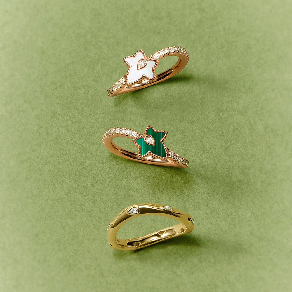 Ivy Mother of Pearl Ring