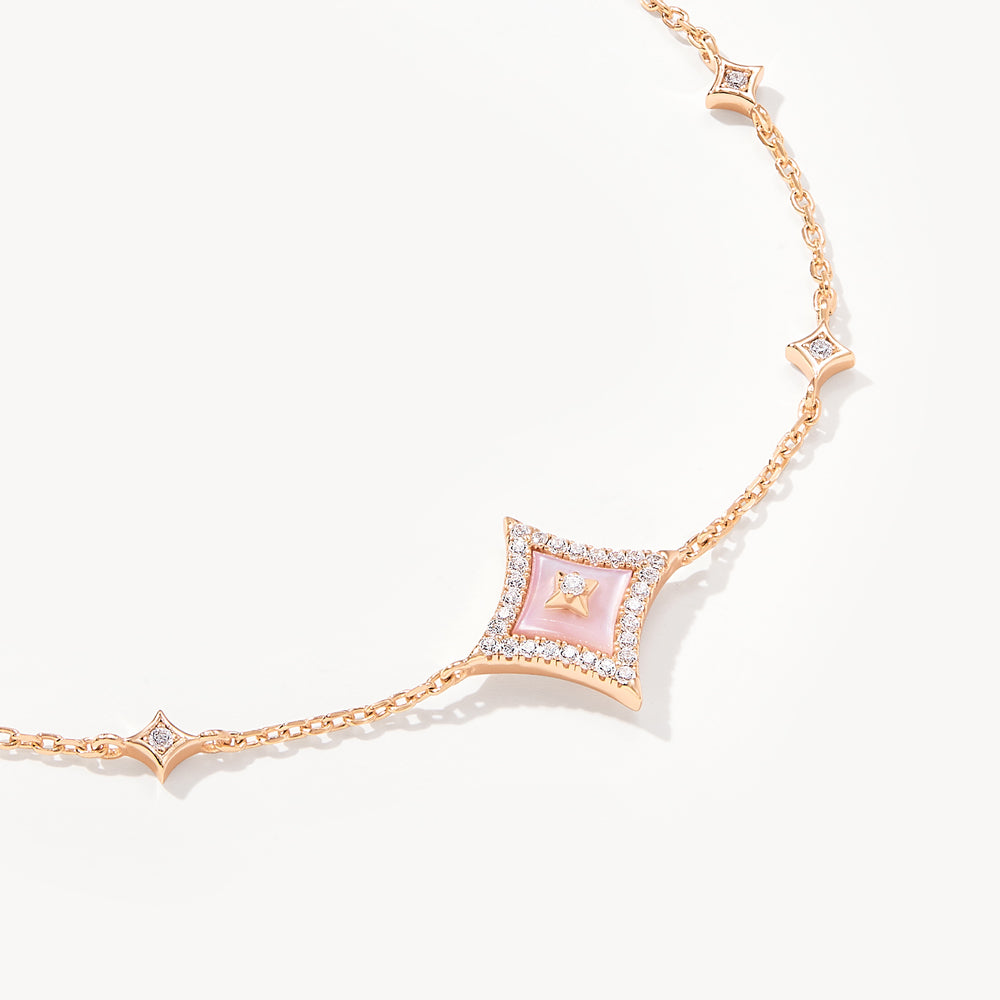 Starry Pink Mother of Pearl Starlight Bracelet