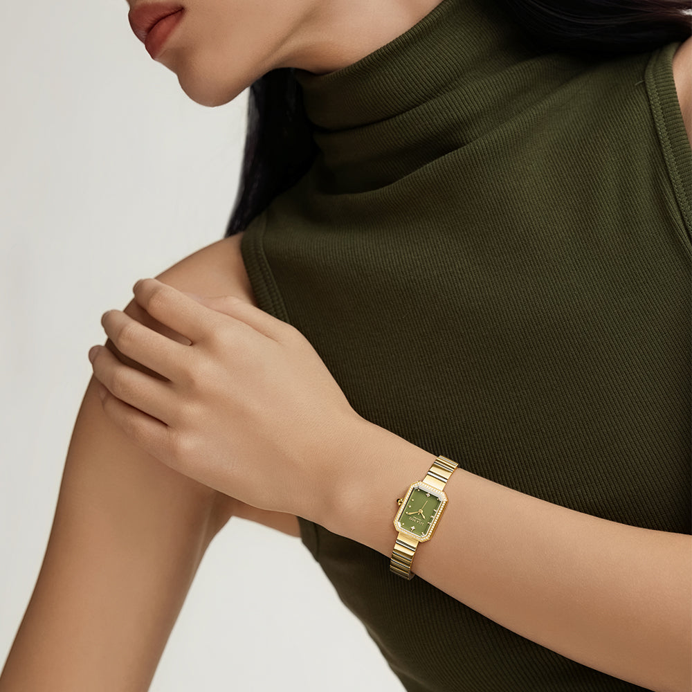 Ms Lola Green Onyx Zirconia Watch With Two Strap Set