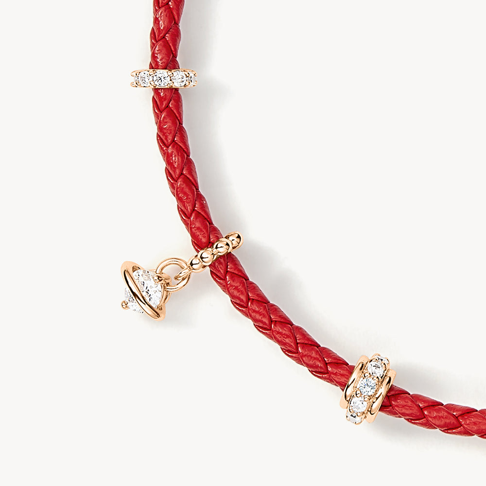 Heliocentric Red Carnelian Woven Bracelet