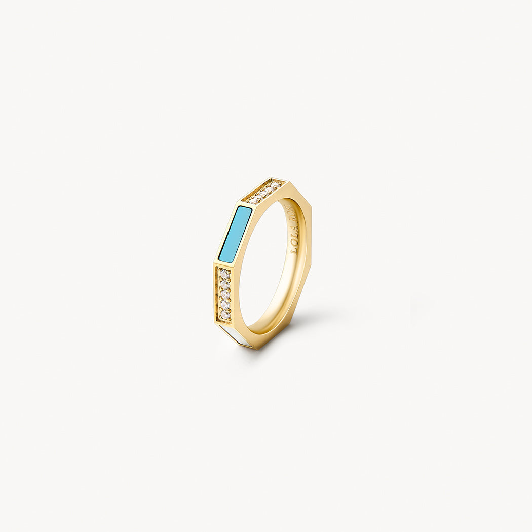 Octagon Ring Turquoise