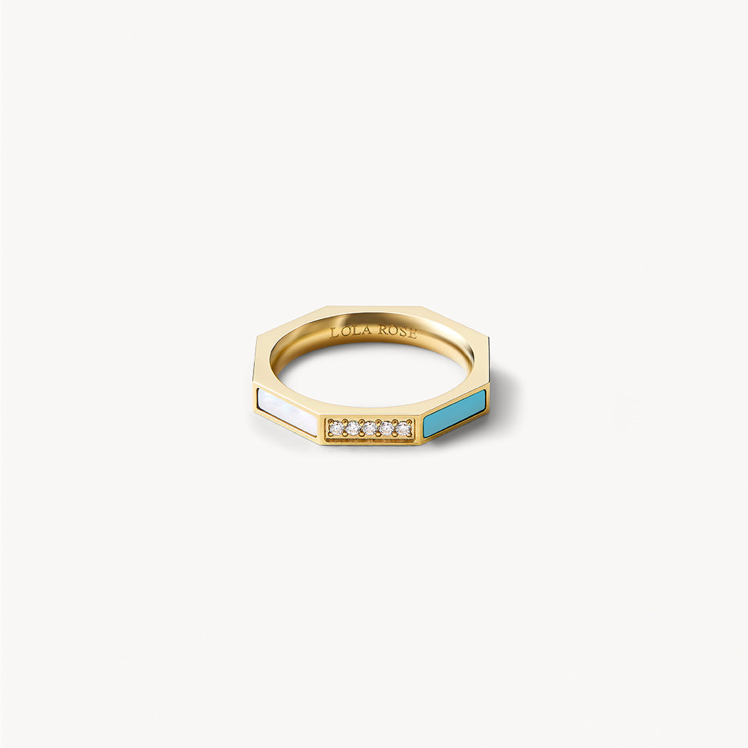 Octagon Ring Turquoise