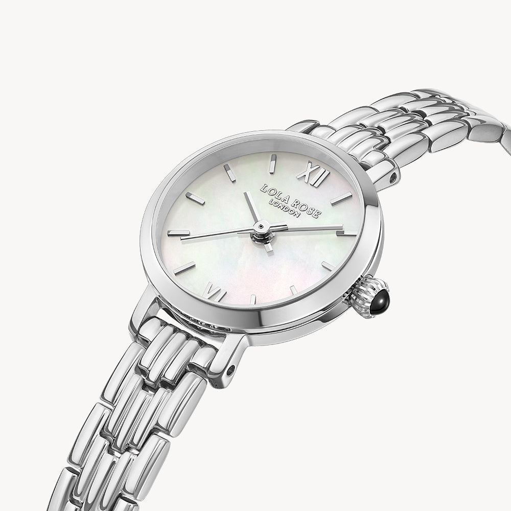 Golden Halo Silver Mother of Pearl Watch