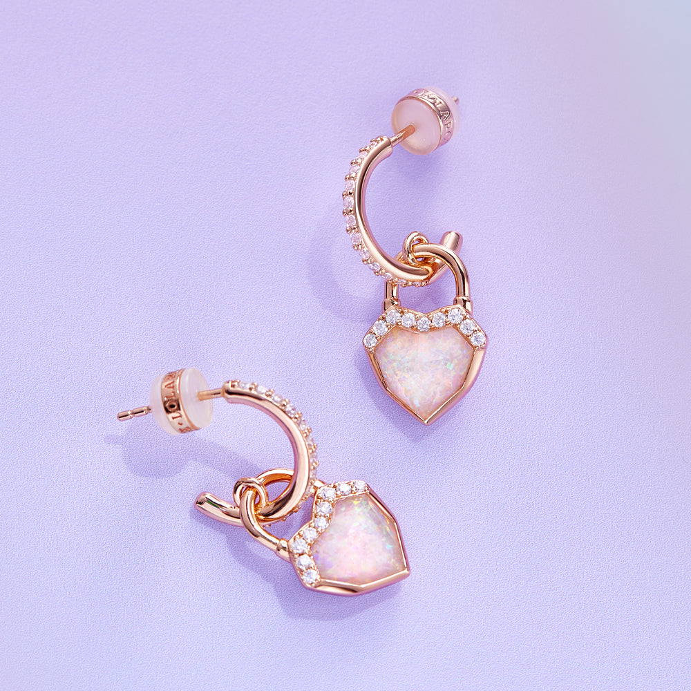 Heart & Lock Heart Lock Earrings